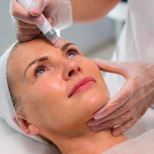 El tratamiento antiarrugas con Dermapen es una técnica probada que utiliza micropunciones en la piel para favorecer la penetración de principios activos como vitaminas, silicio o ácido hialurónico, según cada necesidad clínica. | Adelgar, tu clínica de adelgazamiento, medicina y cirugía estética en Madrid