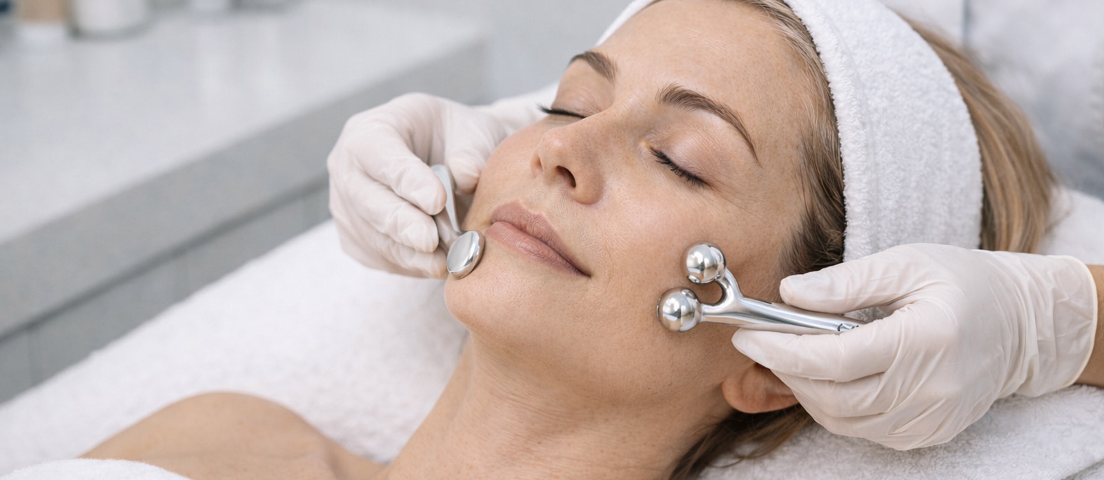 El Madero Metal Facial es un tratamiento facial no invasivo que combina maderoterapia facial y metaloterapia, diseñado para estimular la piel, mejorar el tono muscular y rejuvenecer el rostro de forma natural. Clínica Adelgar, tu clínica de adelgazamiento y medicina estética en Madrid