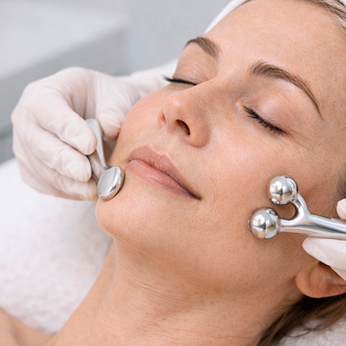 El Madero Metal Facial es un tratamiento facial no invasivo que combina maderoterapia facial y metaloterapia, diseñado para estimular la piel, mejorar el tono muscular y rejuvenecer el rostro de forma natural. Clínica Adelgar, tu clínica de adelgazamiento y medicina estética en Madrid.